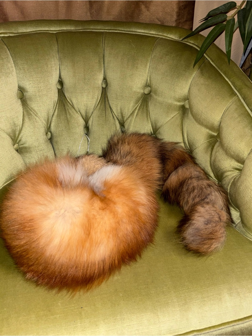 Women Fox Fur Trapper Hat Winter Natural Fur Hat with Tail - Picture 5 of 11